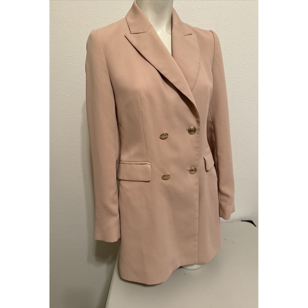 Zara Basic Collection Camel Double Breasted Long … - image 7